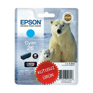 Epson C13T261240 (26) Cyan Original Cartridge - XP-600 (Without Box)