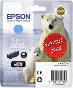 Epson C13T263240 (26XL) Cyan Original Cartridge - XP-600 (Without Box) 