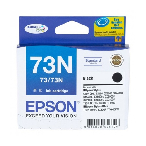 Epson C13T105190 (73N) Black Original Ink Cartridge - Stylus C110 - 1