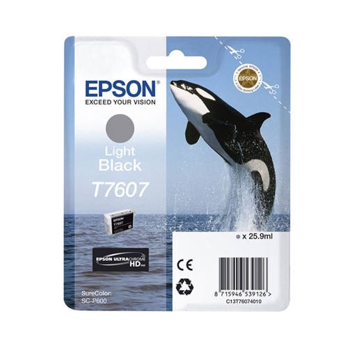 Epson C13T76074010 (T7607) Light Black Original Cartridge - SureColor SC-P600