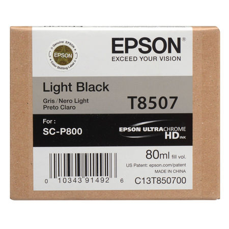 Epson C13T850700 (T8507) Light Black Original Cartridge - SC-P800