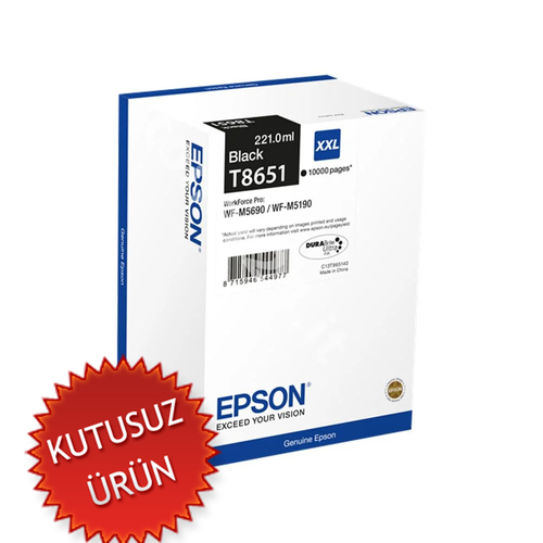 Epson C13T865140 (T8651) XXL Black High Capacity Original Cartridge - WF-M5160 / WF-M5690 (Without Box)