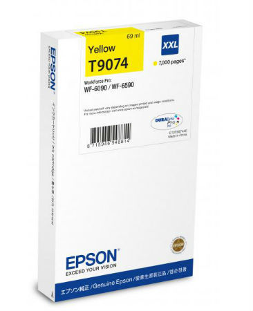 Epson C13T907440 (T9074) XXL Yellow Original Cartridge - WF-6090 / WF-6590