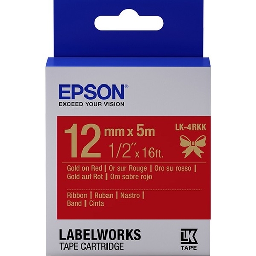 Epson C53S654033 (LK-4RKK) Altın Sarısı / Kırmızı Orjinal Etiket - LW-1000P (T17306) - 1