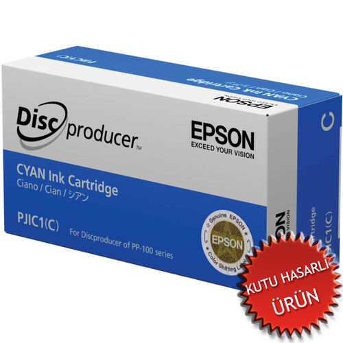 Epson C13S020447 PJIC1(C) Cyan Original Cartridge (Damaged Box) - DiscProducer PP-100 - 1