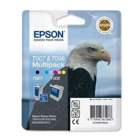 Epson C13T00740310 (T007&T008) Multıpack Orjinal Kartuş (T8615) - 2