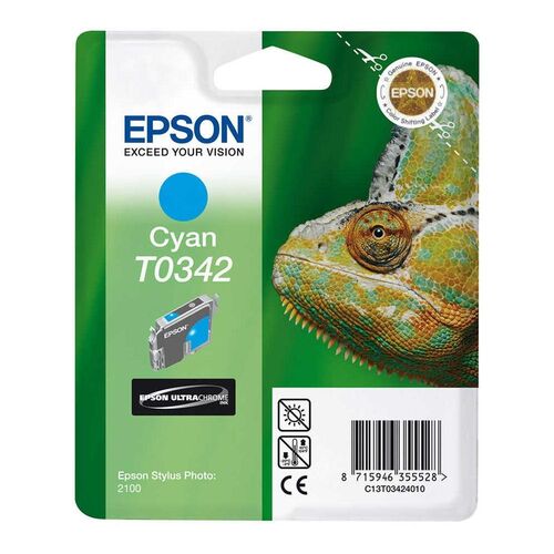 Epson C13T034240 (T0342) Cyan Original Cartridge - Stylus Photo 2100 - 1