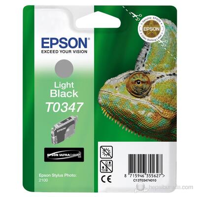 Epson C13T034740 (T0347) Açık Siyah Orjinal Kartuş - Stylus Photo 2100 (T2885) - 1