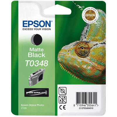 Epson C13T034840 (T0348) Mat Siyah Orjinal Kartuş - Stylus Photo 2100 (T2610) - 1