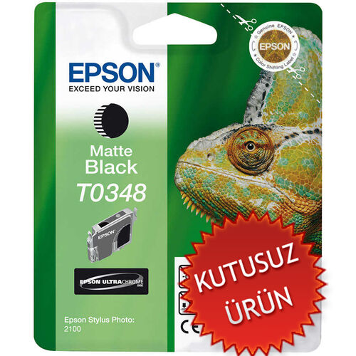 Epson C13T034840 (T0348) Mat Siyah Orjinal Kartuş - Stylus Photo 2100 (U) (T15182) - 1