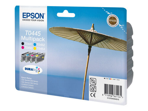 Epson C13T04454020 (T0445) 4lü Orjinal Kartuş - Stylus C64 (T1943) - 1