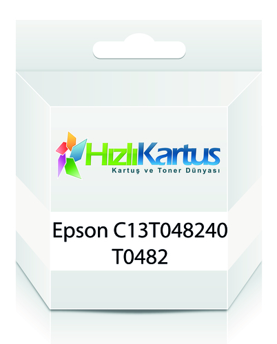 Epson C13T04824020 (T0482) Mavi Muadil Kartuş - Stylus Photo R200 (T230) - 1