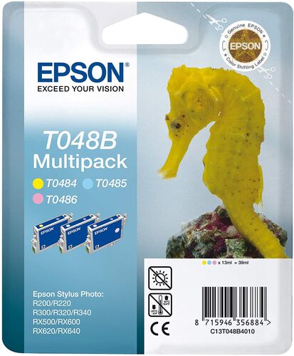 Epson C13T048B4020 (T048B) 3lü Paket Orjinal Kartuş - Sarı / Açık Kırmızı-Açık Mavi (T2891) - 1