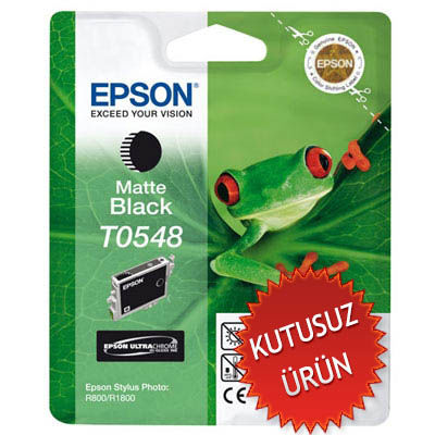 Epson C13T05484020 (T0548) Mat Siyah Orjinal Kartuş - Stylus Photo R800 (U) (T10460) - 1