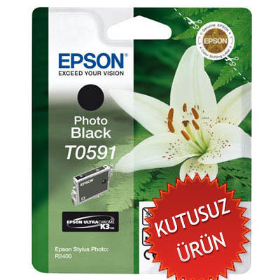 Epson C13T05914020 (T0591) Black Original Cartridge - Stylus Photo R2400 (Without Box) 