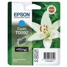 Epson C13T05924020 (T0592) Cyan Original Cartridge - Stylus Photo R2400 - 1