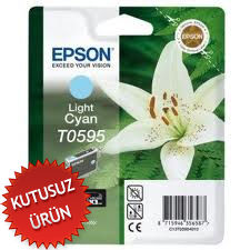 Epson C13T05954020 (T0595) Açık Mavi Orjinal Kartuş - Stylus Photo R2400 (U) (T10476) - 1