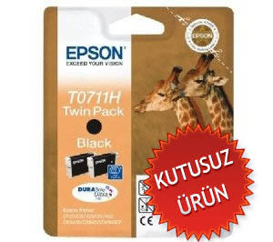 Epson C13T07114H (T0711H) Black Original Cartridge Dual Pack - Stylus SX215 (Wıthout Box) 