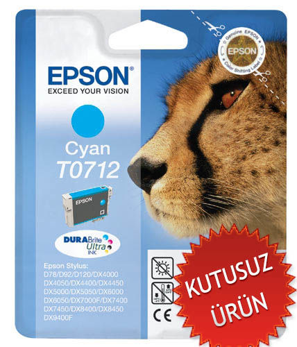 Epson C13T07124020 (T0712) Mavi Orjinal Kartuş - Stylus SX215 (U) (T2983) - 1