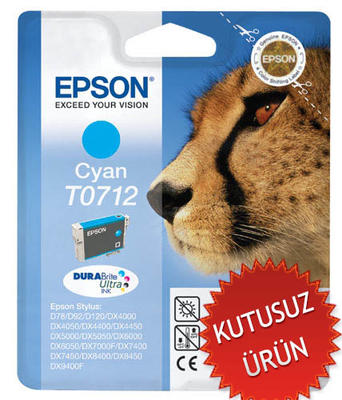 Epson C13T07124020 (T0712) Cyan Original Cartridge - Stylus SX215 (Wıthout Box) 