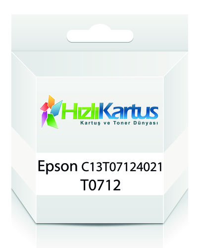 Epson C13T07124020 (T0712) Mavi Muadil Kartuş - Stylus SX215 (T9188) - 1