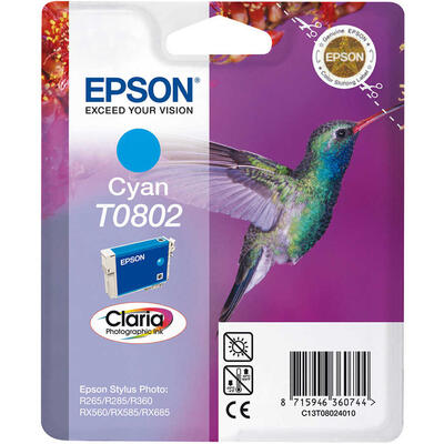 Epson C13T08024020 (T0802) Cyan Original Cartridge - Stylus Photo PX650 - 1