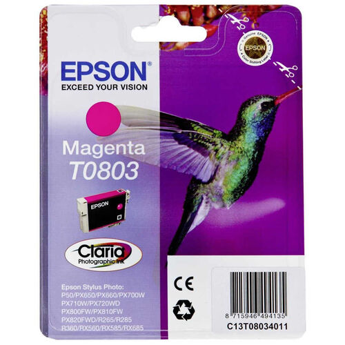 Epson C13T08034020 (T0803) Kırmızı Orjinal Kartuş - Stylus Photo PX650 (T2982) - 1