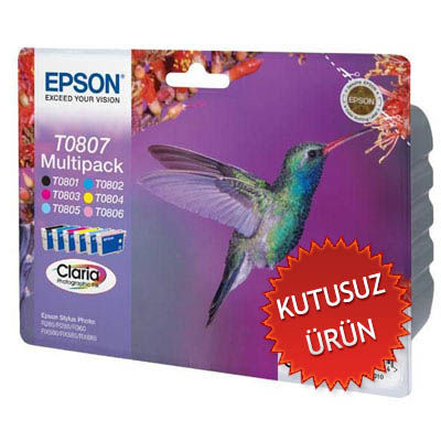 Epson C13T08074020 (T0807) 6′lı Orjinal Set Kartuş - Stylus Photo PX650 (U) (T2413) - 1