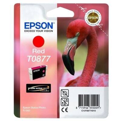 Epson C13T08774020 (T0877) Kırmızı (Red) Orjinal Kartuş - Photo R1900 (T2512)