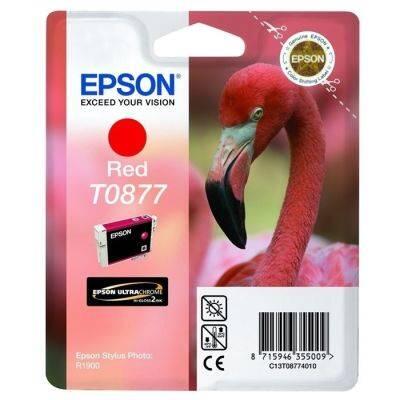 Epson C13T08774020 (T0877) Kırmızı (Red) Orjinal Kartuş - Photo R1900 (T2512) - 1