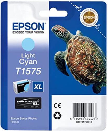 Epson C13T15754010 (T1575) Açık Mavi Orjinal Kartuş - Stylus Photo R3000 (T12606) - 1