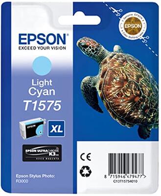 Epson C13T15754010 (T1575) Light Cyan Original Cartridge - Stylus Photo R3000 