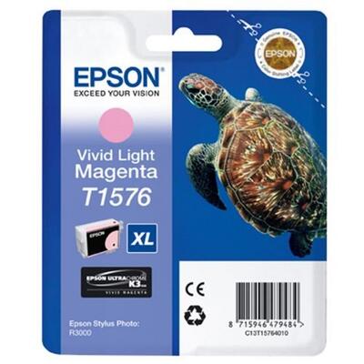 Epson C13T15764010 (T1576) Light Magenta Original Cartridge - Stylus Photo R3000 