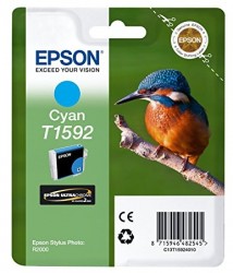 Epson C13T15924010 (T1592) Cyan Original Cartridge - Stylus Photo R2000 