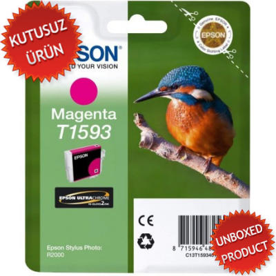 Epson C13T15934010 (T1593) Magenta Original Cartridge - Stylus Photo R2000 (Without Box) 