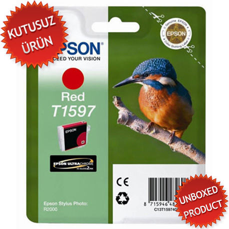 Epson C13T15974010 (T1597) Kırmızı (Red) Orjinal Kartuş - Stylus Photo R2000 (U) (T7929) - 1