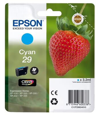 Epson C13T29824022 (T2982) Cyan Original Cartridge - XP-235 / XP-435 