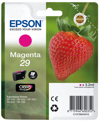 Epson C13T29834022 (T2983) Magenta Original Cartridge - XP-235 / XP-435 