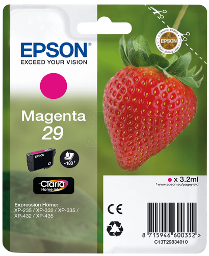 Epson C13T29834022 (T2983) Magenta Original Cartridge - XP-235 / XP-435 - 1