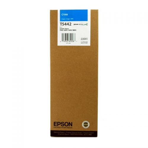 Epson C13T544200 (T5442) Cyan Original Cartridge - Stylus Pro 4000