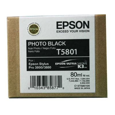 Epson C13T580100 (T5801) Foto Siyah Orjinal Kartuş - Stylus Pro 3800 (T14913) - 2