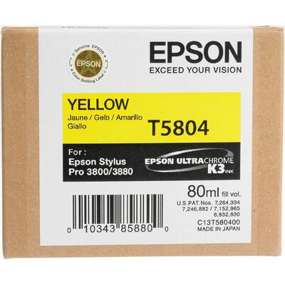 Epson C13T580400 (T5804) Sarı Orjinal Kartuş - Stylus Pro 3800 (T14920) - 1