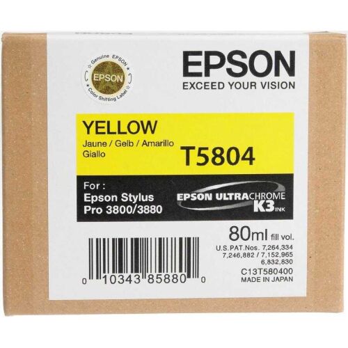 Epson C13T580400 (T5804) Sarı Orjinal Kartuş - Stylus Pro 3800 (T14920) - 2