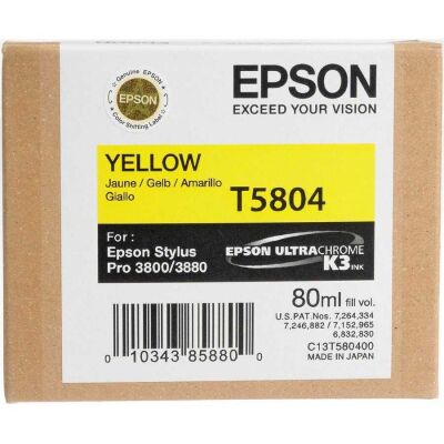 Epson C13T580400 (T5804) Yellow Original Cartridge - Stylus Pro 3800 - 2