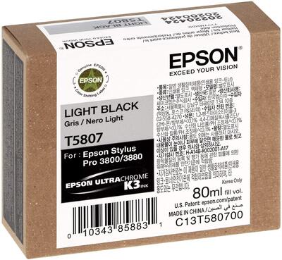 Epson C13T580700 (T5807) Açık Siyah Orjinal Kartuş - Stylus Pro 3800 (T14924) - 1