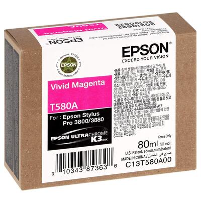 Epson C13T580A00 (T580A) Kırmızı (Vivid Magenta) Orjinal Kartuş - Stylus Pro 3800 (T14928) - 1