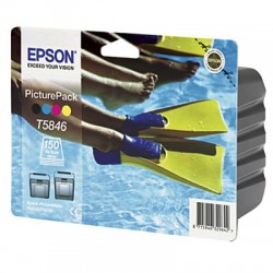 Epson C13T58464020 (T5846) Multıpack Original Cartridge And Photo Paper Pıcturemate 