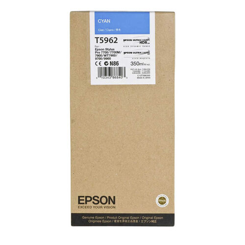 Epson C13T596200 (T5962) Cyan Original Cartridge - Stylus Pro 7700 - 1