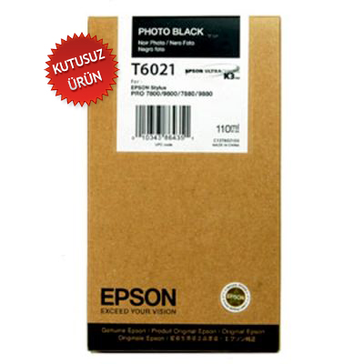 Epson C13T602100 (T6021) Foto Siyah Orjinal Kartuş - Stylus Pro 7800 (U) (T10024) - 1