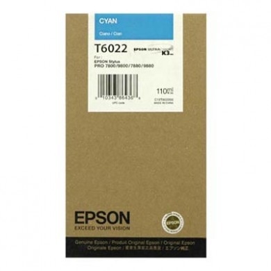 Epson C13T602200 (T6022) Cyan Original Cartridge - Stylus Pro 7800 - 1